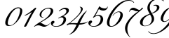 Пример написания цифр шрифтом Maria Antuanetta