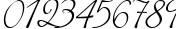 Пример написания цифр шрифтом Marianna