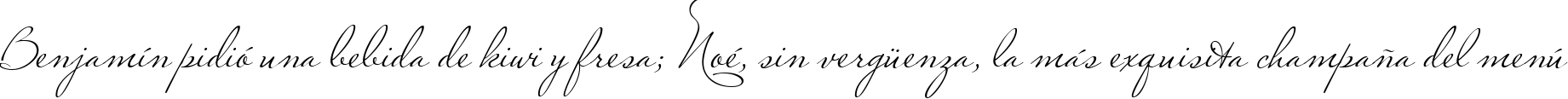 Пример написания шрифтом Marianna текста на испанском