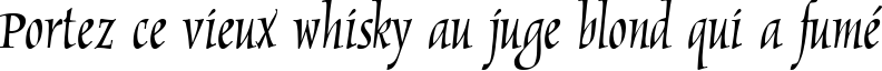 Пример написания шрифтом Marigold текста на французском