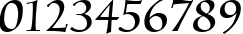 Пример написания цифр шрифтом Marigold