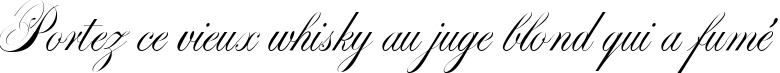 Пример написания шрифтом Markiz de Sad script текста на французском