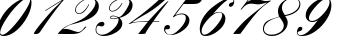 Пример написания цифр шрифтом Markiz de Sad script