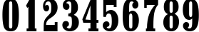 Пример написания цифр шрифтом Marlboro Regular