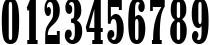 Пример написания цифр шрифтом MarlboroCondensed Regular