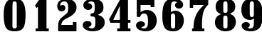 Пример написания цифр шрифтом MarlboroWide Regular