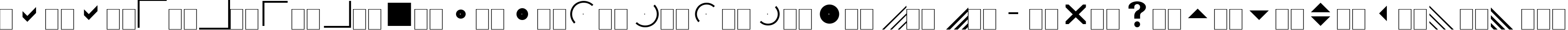 Пример написания английского алфавита шрифтом Marlett