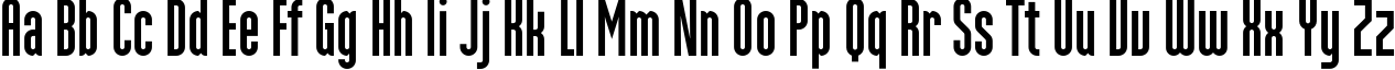 Пример написания английского алфавита шрифтом MartenCyr Grotesque