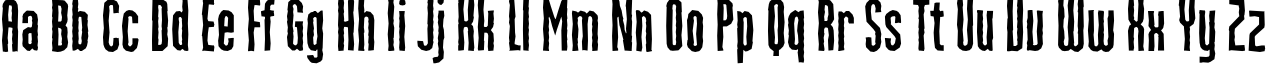 Пример написания английского алфавита шрифтом MartenCyr GrotesqueRough