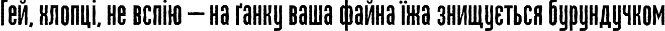 Пример написания шрифтом MartenCyr GrotesqueRough текста на украинском