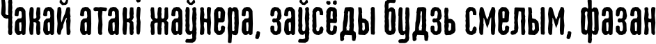 Пример написания шрифтом MartenCyr Rough текста на белорусском