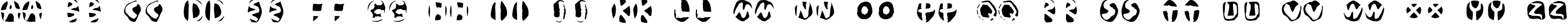 Пример написания английского алфавита шрифтом Mas dAzil Negative