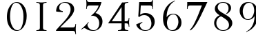 Пример написания цифр шрифтом Mason Regular