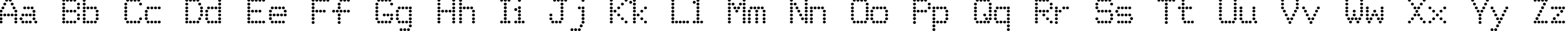 Пример написания английского алфавита шрифтом Matricha