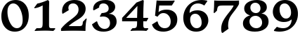 Пример написания цифр шрифтом Matt Antique Bold BT