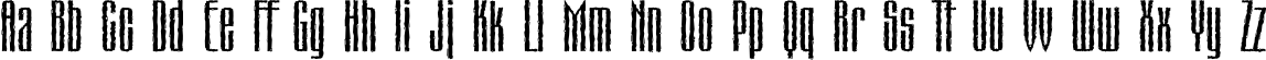 Пример написания английского алфавита шрифтом Matterhorn
