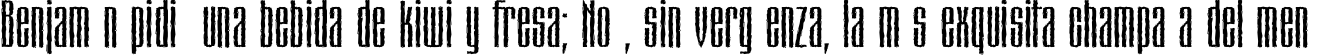 Пример написания шрифтом MatterhornC текста на испанском