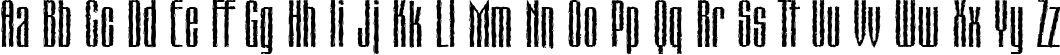 Пример написания английского алфавита шрифтом MatterhornCTT