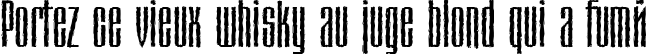 Пример написания шрифтом MatterhornCTT текста на французском