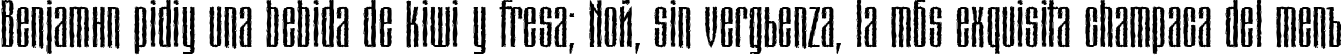 Пример написания шрифтом MatterhornCTT текста на испанском