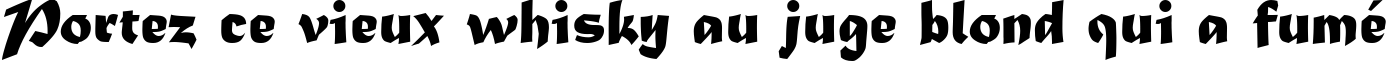Пример написания шрифтом Matura MT Script Capitals текста на французском