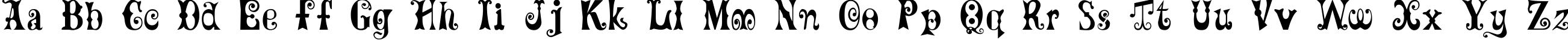 Пример написания английского алфавита шрифтом MaxCircus