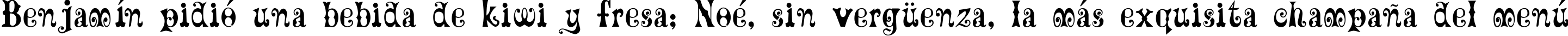 Пример написания шрифтом MaxCircus текста на испанском