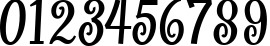 Пример написания цифр шрифтом Maya