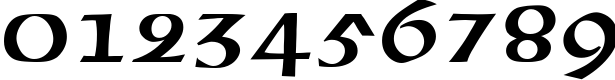 Пример написания цифр шрифтом Megen Rus