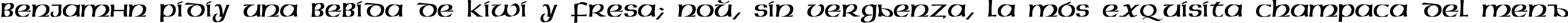 Пример написания шрифтом Megen Rus текста на испанском