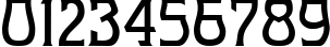 Пример написания цифр шрифтом Melange Nouveau Normal
