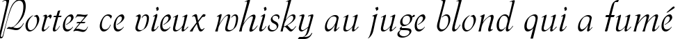 Пример написания шрифтом Menuet script текста на французском