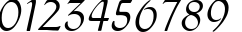 Пример написания цифр шрифтом Menuet script