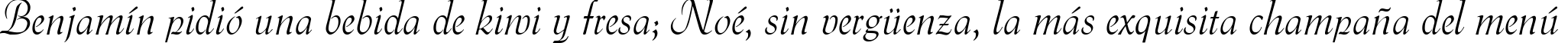 Пример написания шрифтом Menuet script текста на испанском