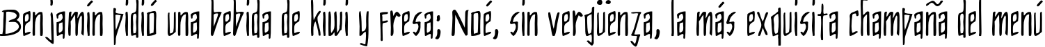 Пример написания шрифтом Merlin текста на испанском