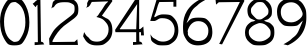 Пример написания цифр шрифтом Mestra