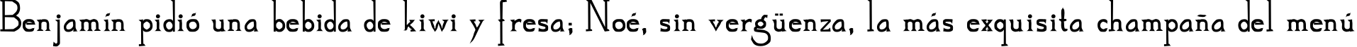 Пример написания шрифтом Mestra текста на испанском