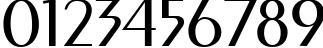 Пример написания цифр шрифтом Metro Regular