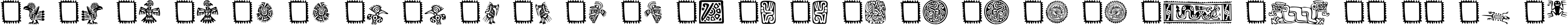 Пример написания английского алфавита шрифтом Mexican Ornaments