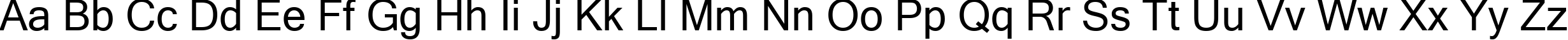 Пример написания английского алфавита шрифтом Microsoft Sans Serif