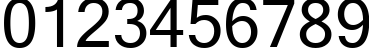 Пример написания цифр шрифтом Microsoft Sans Serif
