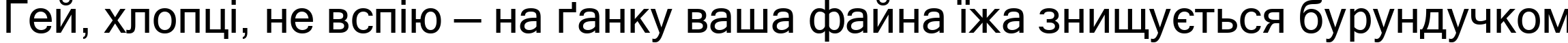 Пример написания шрифтом Microsoft Sans Serif текста на украинском