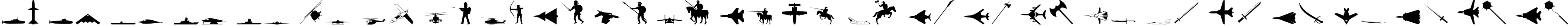Пример написания английского алфавита шрифтом Military
