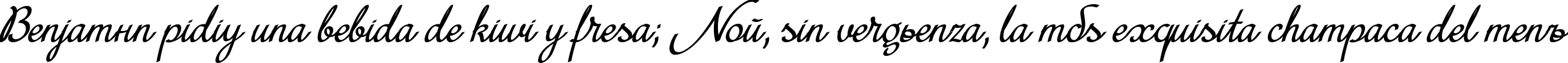 Пример написания шрифтом Mini текста на испанском