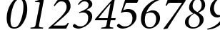 Пример написания цифр шрифтом Minion Italic