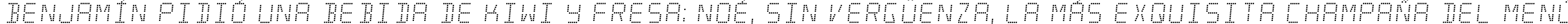 Пример написания шрифтом Minisystem текста на испанском