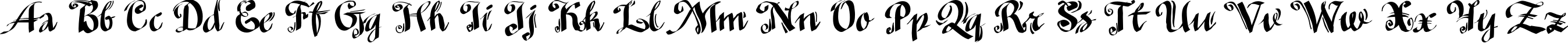 Пример написания английского алфавита шрифтом MinusmanC