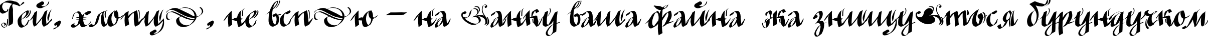 Пример написания шрифтом MinusmanC текста на украинском