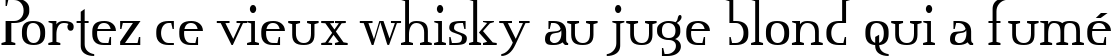Пример написания шрифтом Mississauga текста на французском