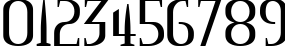 Пример написания цифр шрифтом Mississauga